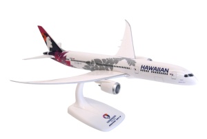 Macheta avion Hawaiian Airlines Boeing B787-9, plastic, 31.5 cm, scara 1:200 - Img 3