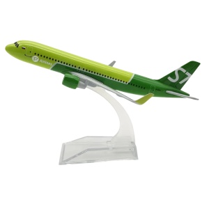 Machetă avion JSK Siberia Airlines S7 Airbus A320, metal, 16 cm, scara 1:250