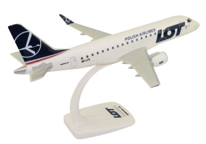 Macheta avion LOT Polish Airlines Embraer 175, plastic, 30 cm, scara 1:100 - Img 3