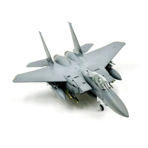 Machetă avion militar American F-15E Strike Eagle, metal, 20 cm, scara 1:100 - Img 5