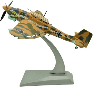Machetă avion militar German Junkers Ju 87 Stuka, metal, 16 cm, scara 1:72