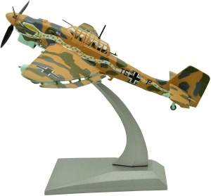 Machetă avion militar German Junkers Ju 87 Stuka, metal, 16 cm, scara 1:72