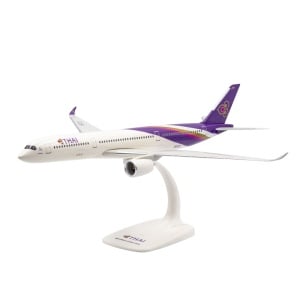 Macheta avion Thai Airways Airbus A350-900, plastic, 34 cm, scara 1:200