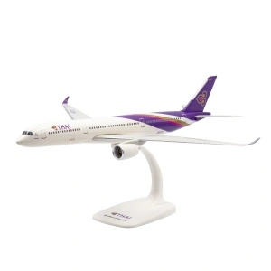Macheta avion Thai Airways Airbus A350-900, plastic, 34 cm, scara 1:200