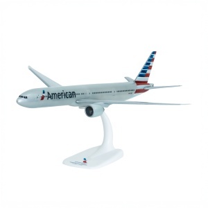 Macheta avion American Airlines Boeing B777-300 ER, plastic, 36,5 cm, scara 1:200