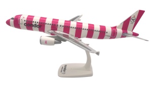 Macheta avion Condor Pink Airbus A320, plastic, 20 cm, scara 1:200