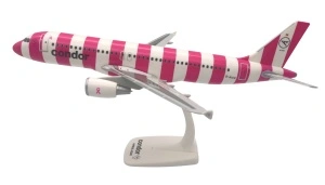 Macheta avion Condor Pink Airbus A320, plastic, 20 cm, scara 1:200