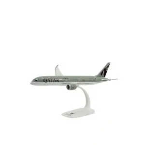 Macheta avion Qatar Airways Boeing B787-9, Dreamliner, plastic, 31,5 cm, scara 1:200