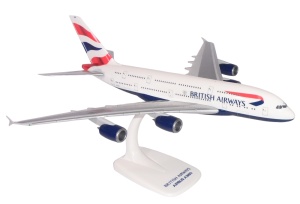 Machetă avion British Airways Airbus A380-800, 30 cm, plastic, scara 1:250 - Img 2