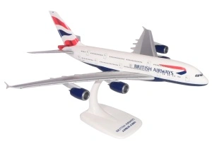 Machetă avion British Airways Airbus A380-800, 30 cm, plastic, scara 1:250 - Img 2