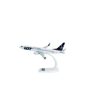 Macheta avion LOT Polish Airlines Boeing B737-8MAX, plastic , 20 cm, 1:200 - Img 3