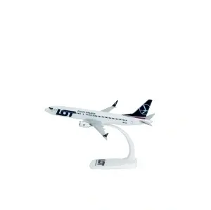 Macheta avion LOT Polish Airlines Boeing B737-8MAX, plastic , 20 cm, 1:200 - Img 3