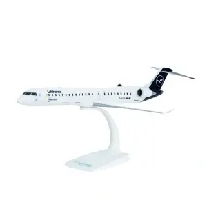 Macheta avion Lufthansa Bombardier CRJ 900, plastic, 36,5 cm, scara 1:100