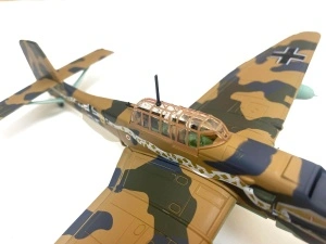 Machetă avion militar German Junkers Ju 87 Stuka, metal, 16 cm, scara 1:72 - Img 5