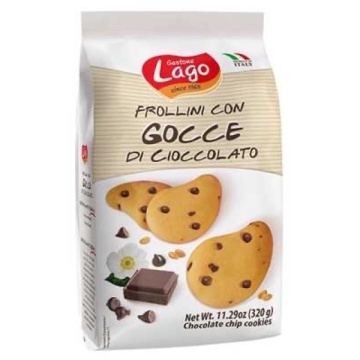 BISCUITI ELLEDI LAGO FROLLINI GOCCE CIOCOLATA 320 GR