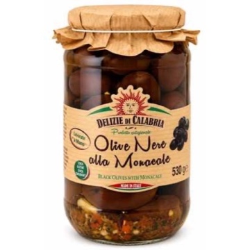 DELIZIE CALABRIA MĂSLINE NEGRE MONACALI 530 G