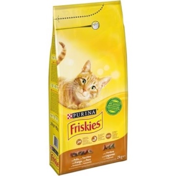 FRISKIES CROCHETE PISICA PUI CURCAN SI LEGUME 2 KG