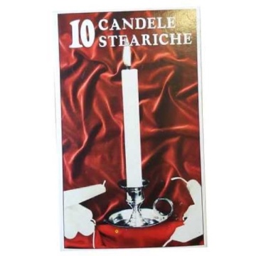 LUMANARI STEARINA ALBE 10 BUC
