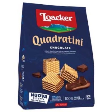 NAPOLITANE LOACKER PĂTRATE CU CIOCOLATĂ 250 G