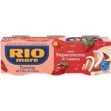 RIO MARE TON ÎN ULEI PICANT 65 G X3