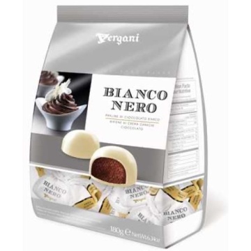 VERGANI PRALINE ALB NEGRU 180 GR