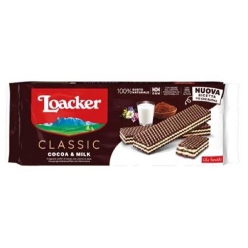 WAFER LOACKER CACAO SI LAPTE 175 GR