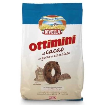 BISCUITI DIVELLA OTTIMINI CU CACAO 400 GR