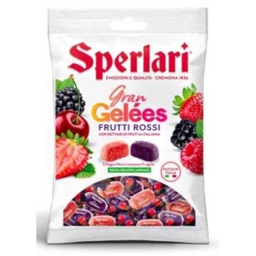 CARAMELLE SPERLARI JELEU DUETTO FRUCTE ROSII 150 GR