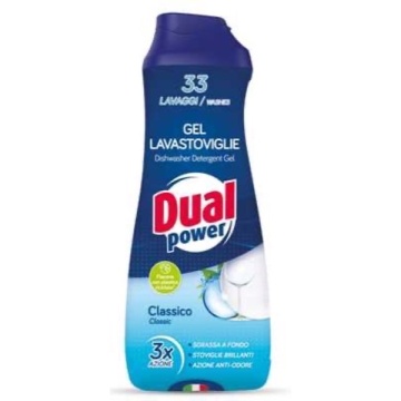 DUAL POWER GEL MASINA DE SPALAT VASE BICARBONAT 33 SPALARI 0.66 L