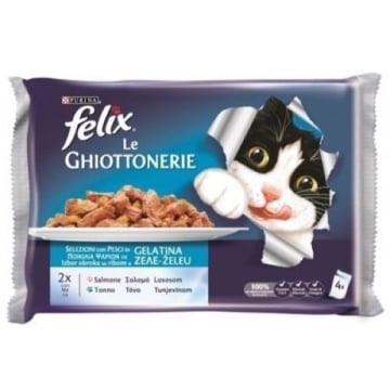 FELIX HRANA PISICA 4 PLICURI SOMON SI TON 85 GR