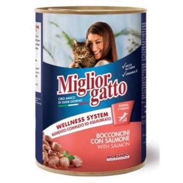 MIGLIOR HRANA PISICA BUCATI SOMON 400 GR