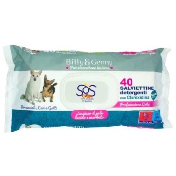 SERVETELE UMEDE PENTRU ANIMALE BILLY GENNY LOTUS 40 BUC