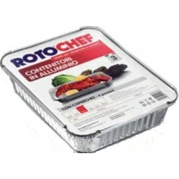 TAVA ALUMINIU + CAPAC 4 PORTII 3 BUC ROTOFRES