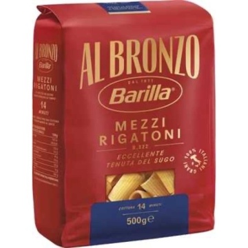 BARILLA BRONZO MEZZI RIGATONI 500 GR