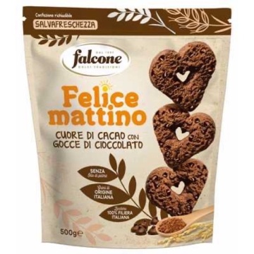 BISCUITI FALCONE FROLLINI INIMA DE CACAO 500 GR