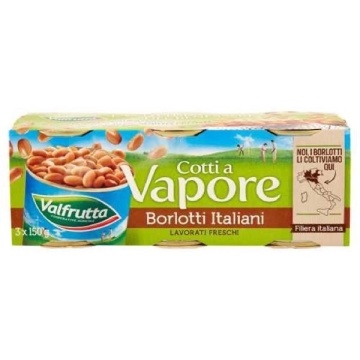 FASOLE VALFRUTTA BORLOTTI LA ABUR 3X150 GR