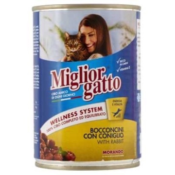 MIGLIOR HRANA PISICA BUCATI IEPURE 400 GR