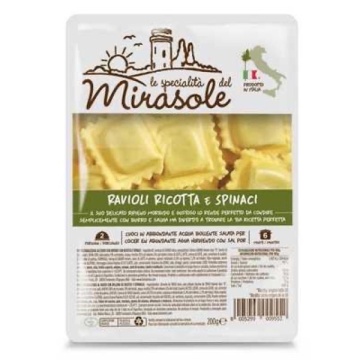 MIRASOLE RAVIOLI CU RICOTTA SI SPANAC 200 GR - FARA FRIGIDER