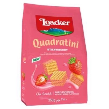 NAPOLITANE LOACKER PĂTRATE CĂPȘUNI 250 G