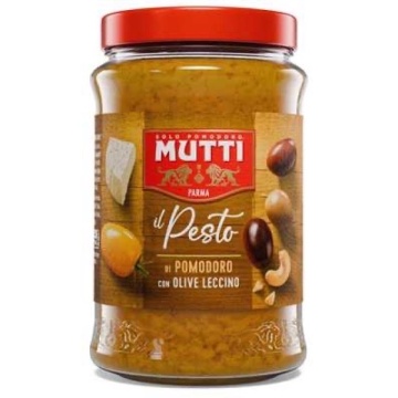 PESTO MUTTI GALBEN CU MASLINE 180 GR