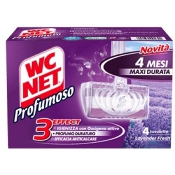 WC NET TABLETA SOLIDA PARFUMATA LAVANDA 4 BUC
