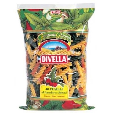 DIVELLA NR 40 FUSILLI TRICOLORE 500 GR