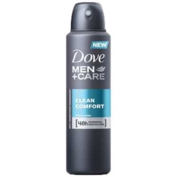 DOVE DEODORANT SPRAY MEN CLEAN COMFORT GRI 150 ML