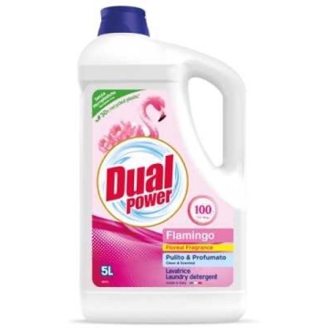 DUAL POWER DETERGENT LICHID PIERSICA-FLAMINGO 100 SPALARI 5 L