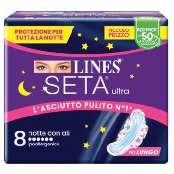 LINES SETA ULTRA ABSORBANTE NOAPTE CU ARIPIOARE