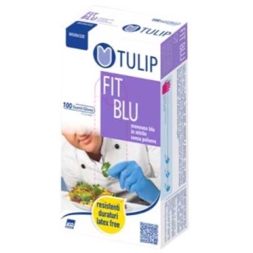 MĂNUȘI ICO DIN NITRILĂ 100 BUC. XL 9,5 ALBASTRE