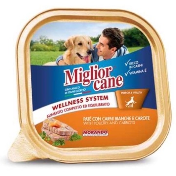 MIGLIOR CANE TAVA CARNI ALBE CU MORCOVI 150 GR