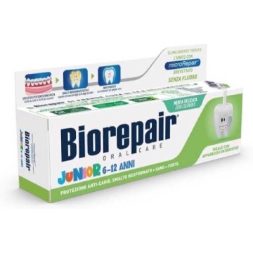 PASTA DE DINTI BIOREPAIR JUNIOR KIDS 6-12 MENTA 75 ML