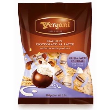 VERGANI PRALINE SFERE LAPTE CEREALE 100 GR