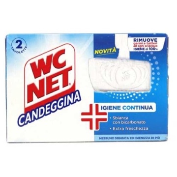 WC NET TABLETA SOLIDA CU INALBITOR EXTRA WHITE 2 BUC